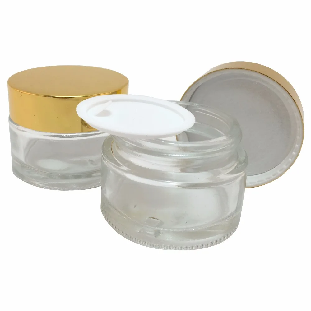 Контейнер для крема макияжа 6 шт. 20 мл контейнер Золотая алюминиевая пластиковая