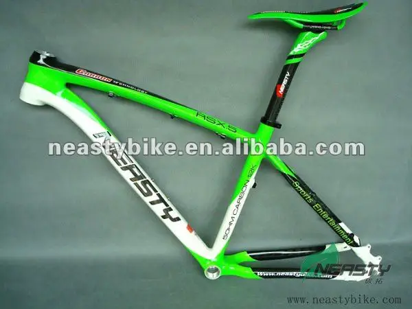 26er 1" и 17" Зеленая краска MTB Запасные детали для велосипеда, углепластик mtb велосипед части коллекция