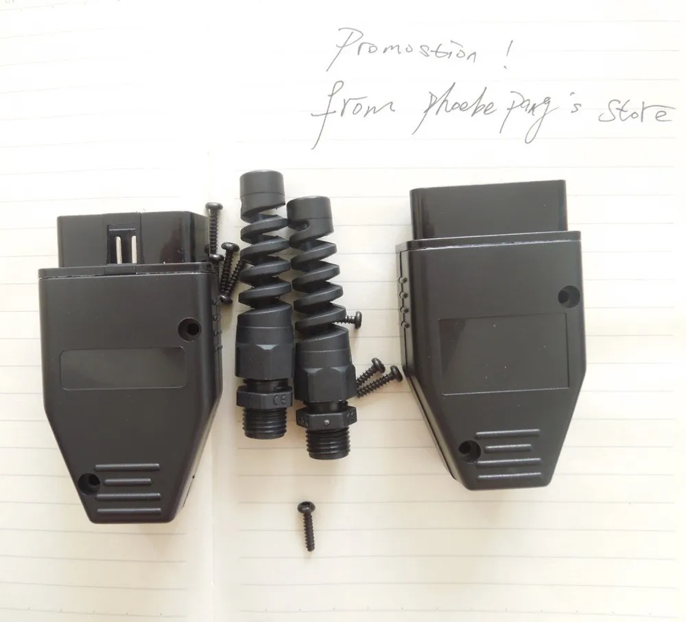 FINETRIP синий/белый/черный 100 шт. J1962 автомобильный OBD2 16Pin разъем штекер OBD адаптер проводка диагностический инструмент