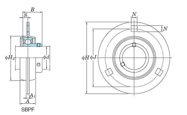SBPF 205 диаметр 25 мм LNSERTED подшипники SBPF205 SB205+ PF205