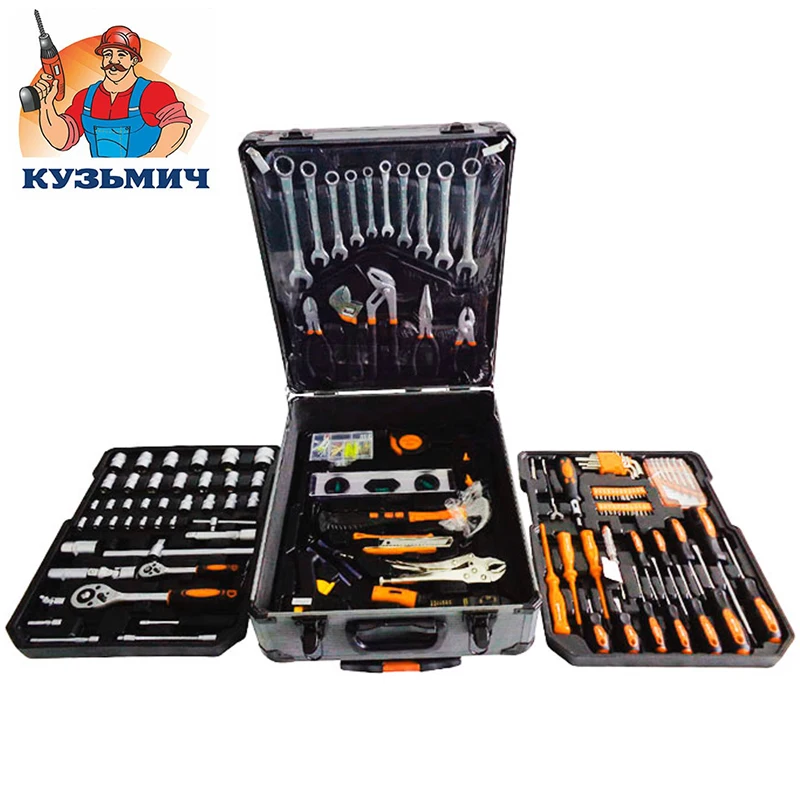 НИК-001/187 Набор ручного инструмента в алюминиевом кейсе КУЗЬМИЧ 187 предметов. 4