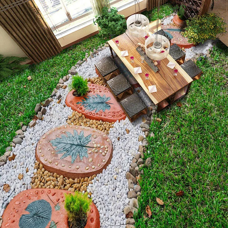 Настенные 3D-обои на заказ для гостиной ПВХ водонепроницаемые наклейки пола