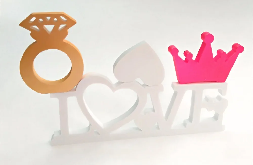 Домашнее свадебное украшение искусственная древесина белая фоторамка с буквами