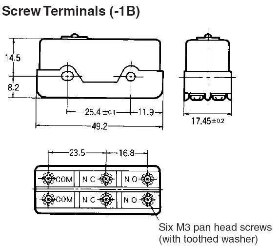 Высококачественный dpdt микро переключатель DZ-10GW2-1B, роликовый рычаг с петлей