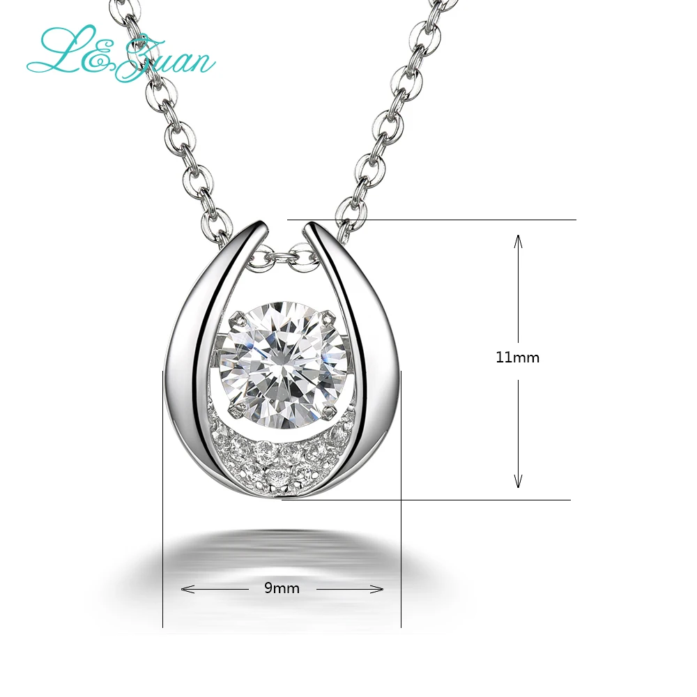 L& zuan 925 Стерлинговое Серебро 0.9ct каменное ожерелье Япония оригинальная умная серия Танцующая подвеска ювелирные изделия с цепочкой для женщин в подарок
