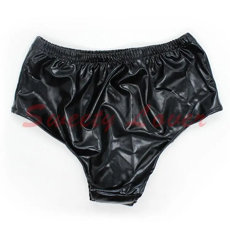 Cheap Black Latex Dildo Pants for Men and Women Sexy Male Anal Underwear Wear Butt Plug Panties Adult Sex Products | Красота и