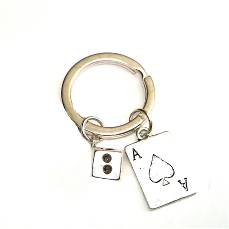 12 шт./лот брелок для покера ювелирные изделия Казино Лас Вегаса казино|charm keyring|poker