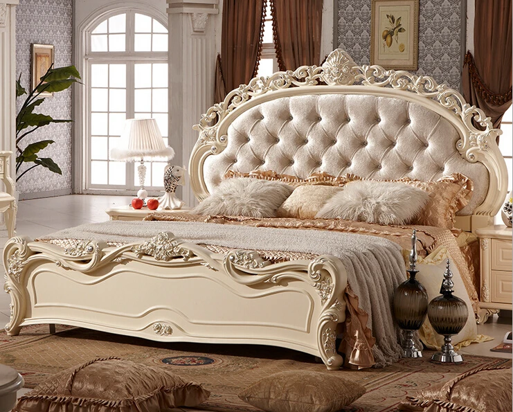 Бархатная задняя крышка роскошный античный стиль комплект для спальни A811|antique