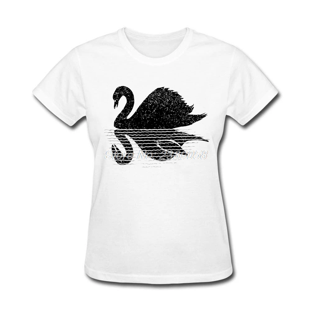 Модные крутые женские футболки с изображением лебедя и теней новые из