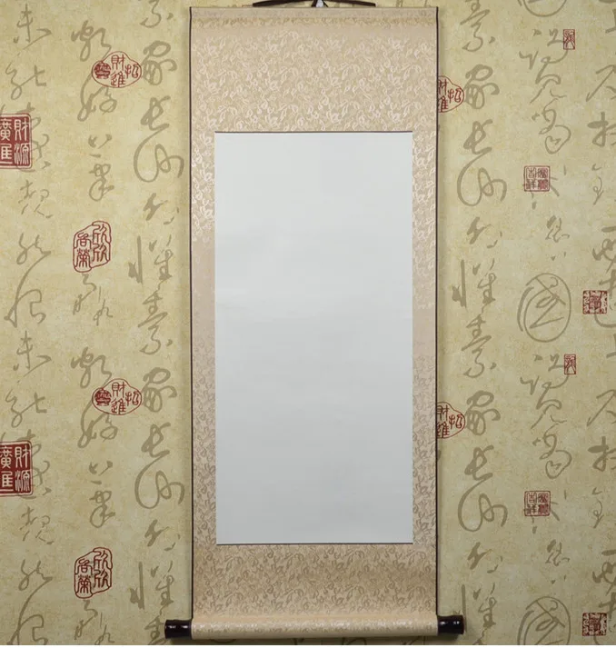 Китайская живопись бумага в рамке каллиграфия прокрутка пустая четыре фута