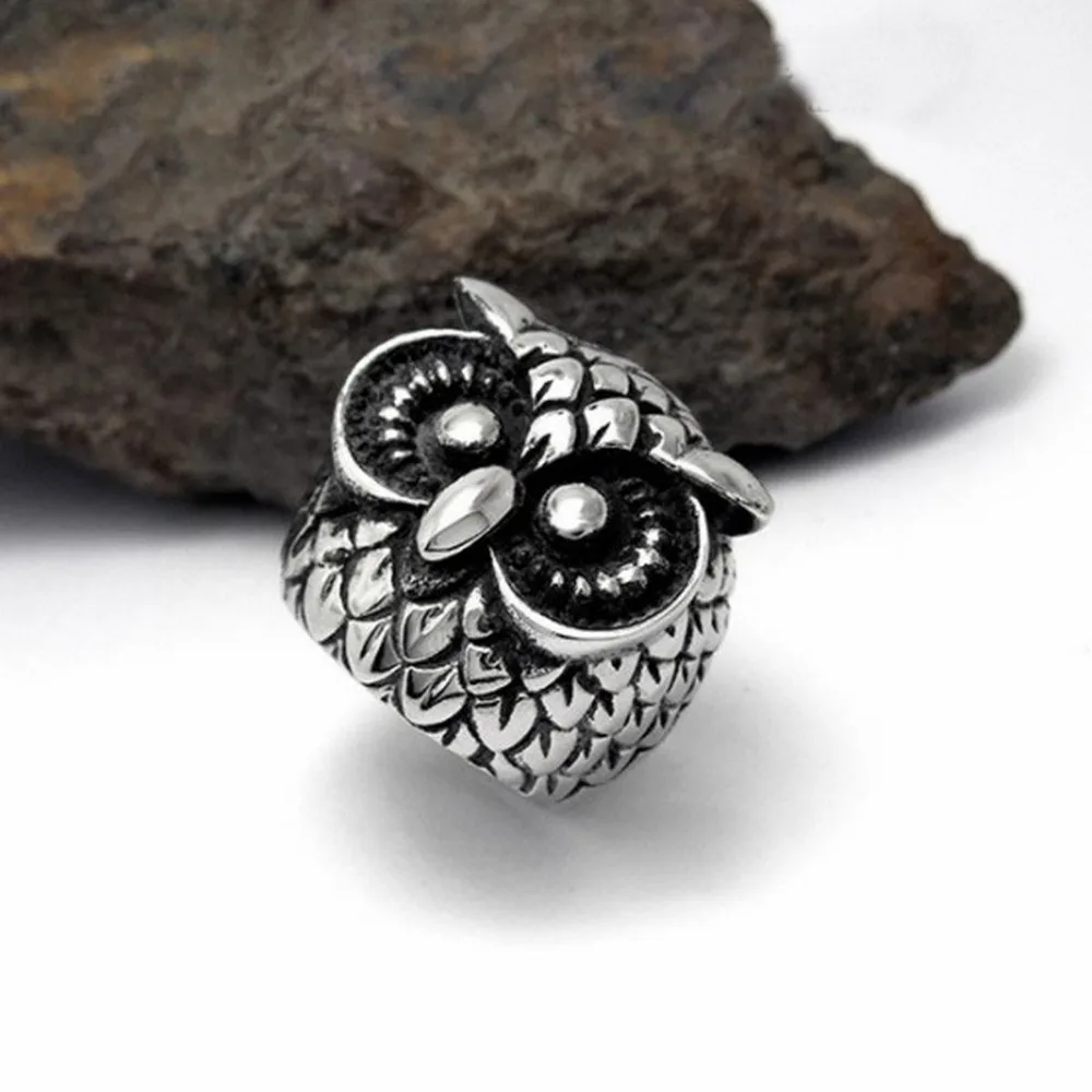 Супер крутая Ретро Голова Совы в стиле панк готический трендсеттер титановая