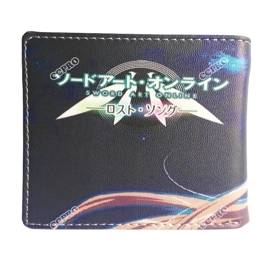 Многослойный короткий кошелек из искусственной кожи с изображением аниме меча