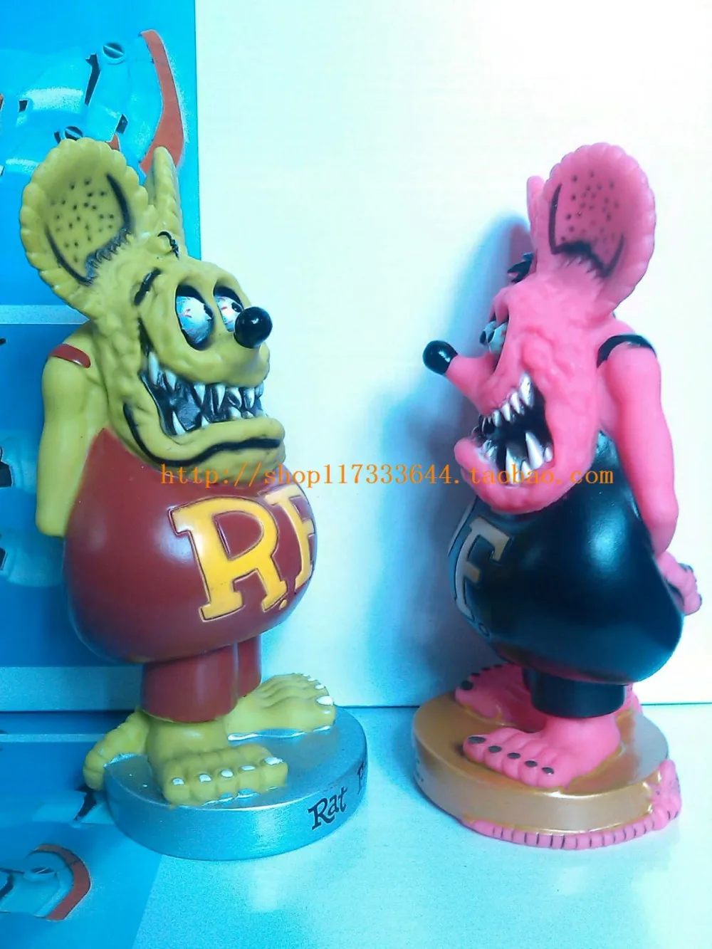 Мода Америка классический мультфильм изображения сказок Rat Fink встряхиватель " куклы с большой головой игрушки новые в коробке