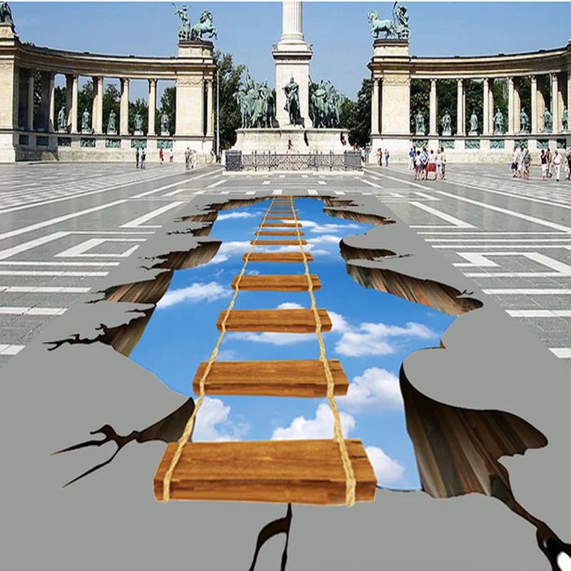 Фото обои для пола стены на заказ 3D HD Adventure Cliff Mural парк плаза торговый центр