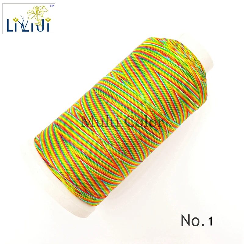 LiiJi блестящая шелковая нейлоновая полоса, Mutil Color, 3 нити, нить 0,2 мм, около 1800 метров для ювелирных бусин своими руками/для кисточки