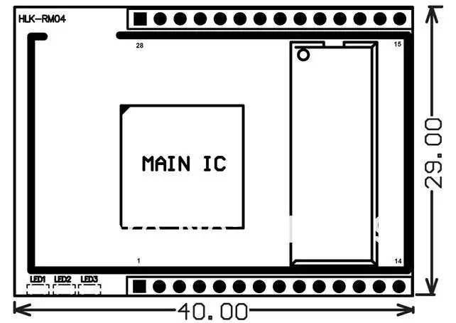 Серийный модуль wi-fi UART HLK-RM04