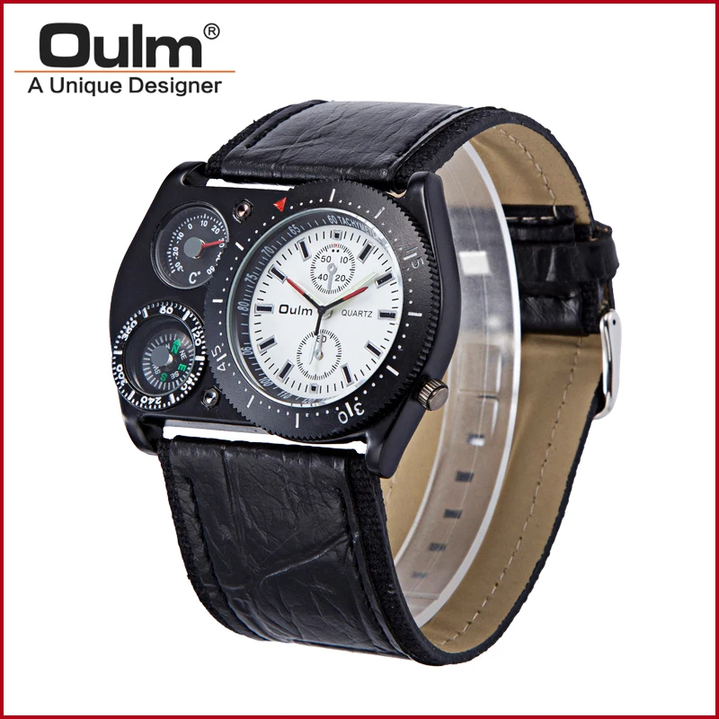 Мужские наручные часы oulm Брендовые прямые Заводская цена pc21 кварцевые с одним