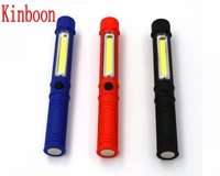 cob led work light mini led portable pen flashlight inspection light pen clip work torch flashlight use 3aaa battery