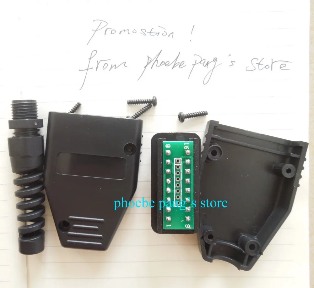 FINETRIP синий/белый/черный 100 шт. J1962 автомобильный OBD2 16Pin разъем штекер OBD адаптер проводка диагностический инструмент