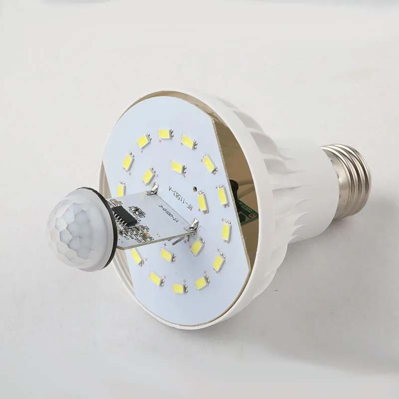 PIR Motion Sensor Лампы E27 220 В Светодиодная Лампа 5 Вт 7 9 SMD 5730 автоматическая Смарт