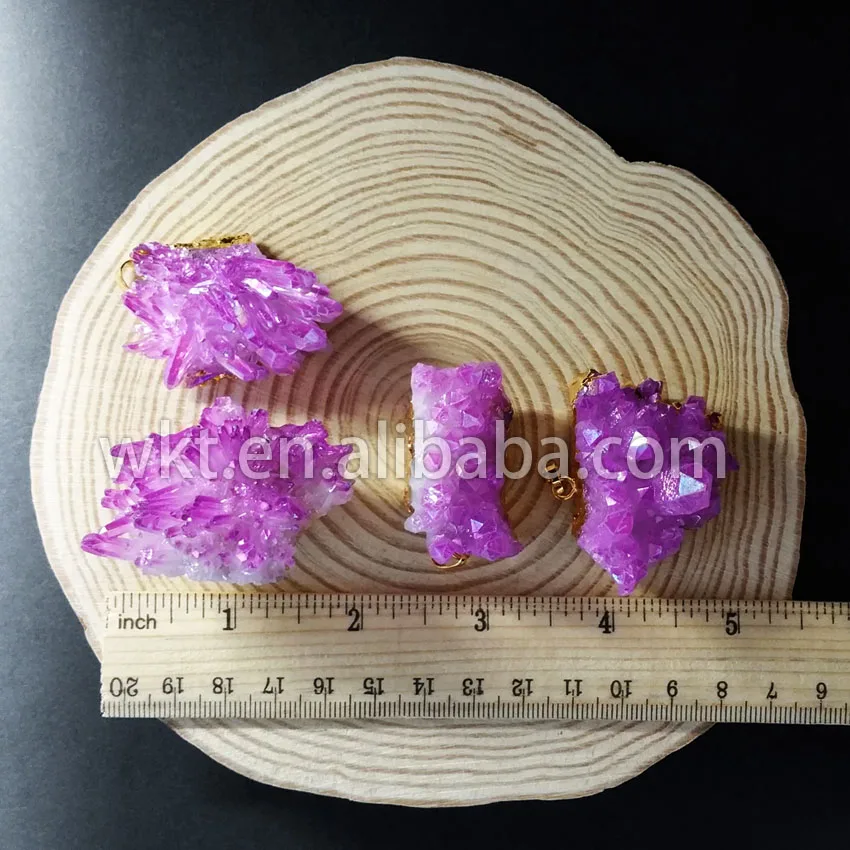 WT-P605 new arrival natural rock quartz crystal cluster pendant purple | Украшения и аксессуары