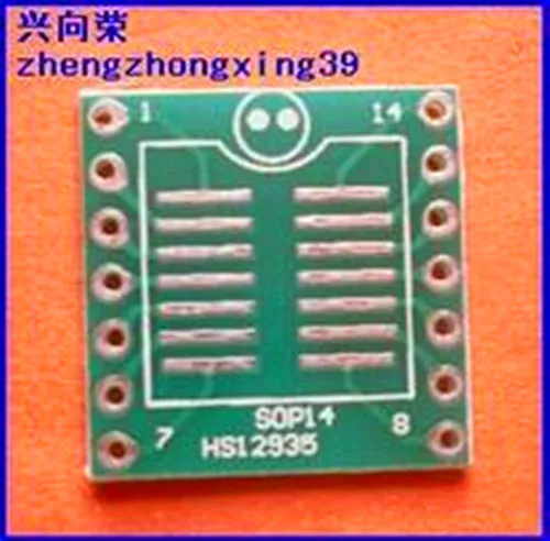 Free Shipping!! 4pcs SOP14 adapter plate / SO14 SOJ14 turn widebody DIP14 tinned /Electronic Component | Электронные компоненты