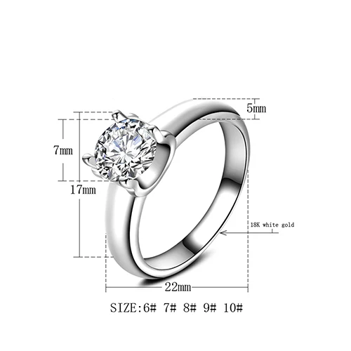 Женская Мода Циркон Инкрустированные Посеребренные Тонкий Сплав Обручальное