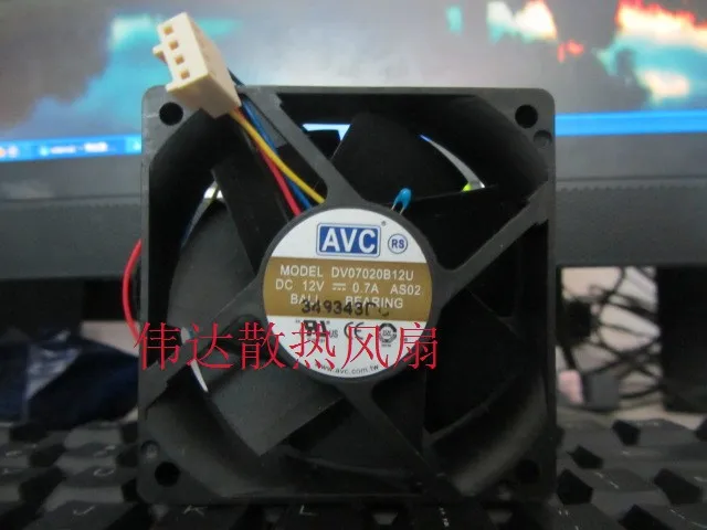 Для AVC DV07020B12U 7020 70 мм 7 см DC 12 В 0.7A двойной шарикоподшипник вентилятор сервер инвертор вентилятор охлаждения