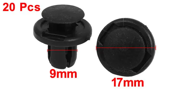 

X Autohaux 9Mm X 17Mm X 10Mm Plastic Car Bumper Splash Guard Push Clips Rivets 20Pcs
