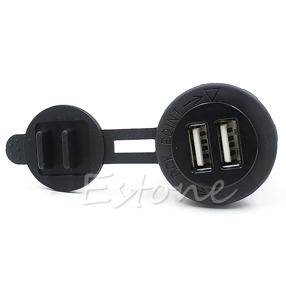 Двойная USB розетка для автомобильного прикуривателя DC 12 V-24 V Зарядное устройство