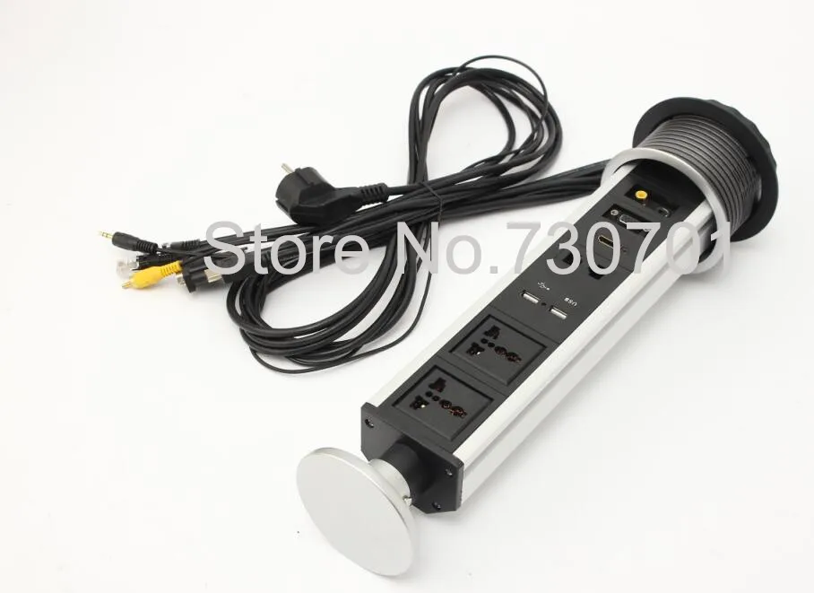 HDMI кабель зарядка USB всплывающая скрытая розетка для дома офисный стол для совещаний с женским кабелем шнур