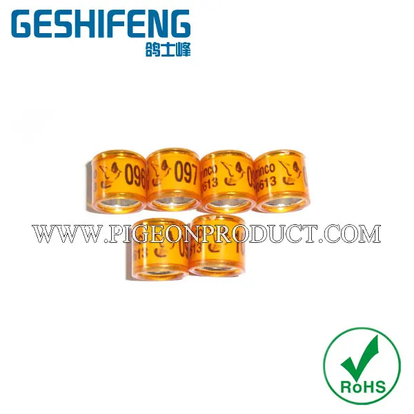 Горячая продажа пользовательские кольца для голубиных гонок канарские птицы