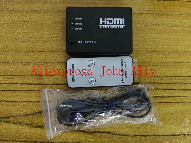 Абсолютно Новый HDMI True Matrix 3 порта Switch Switcher Splitter Hub Box для PS3 Xbox 360 HDTV DVD с ИК