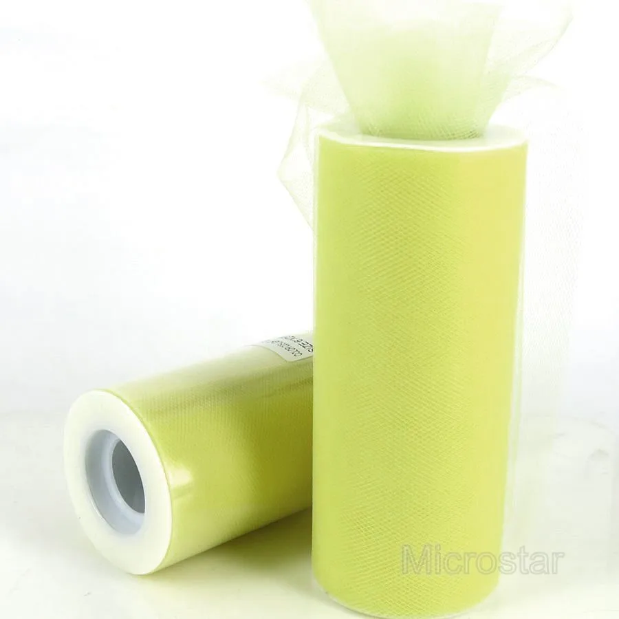 Yellow FENGRISE Тюль в рулоне 15 см 25 ярдов Свадебная вечеринка украшение DIY ткань для юбки-пачки декоративные поделки Рождество Дети королева юбки - Цвет: Yellow