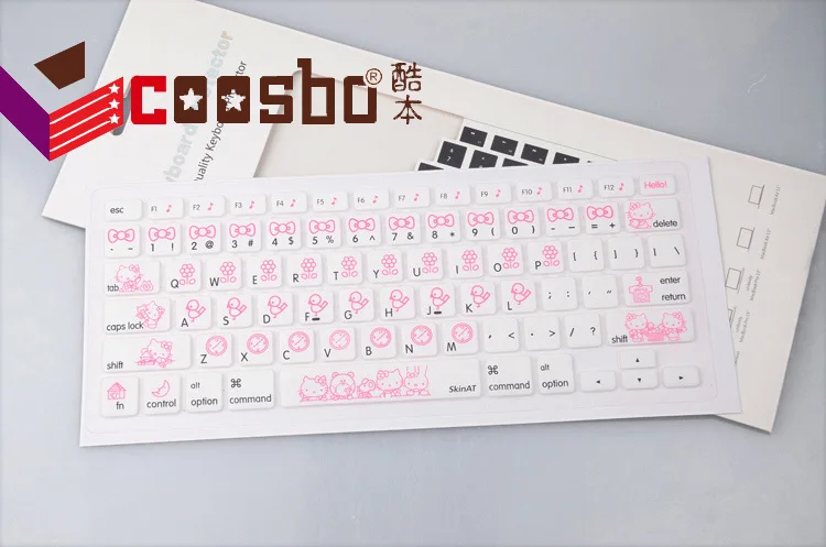 Американская версия hello kitty, силиконовая Мягкая наклейка на клавиатуру для Apple 1" Macbook Air pro/retina 13 15 17