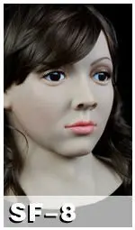 SH-17) реалистичный мужской силиконовой резины crossdress Половина лица маска Трансвестит кукла Фетиш-маска
