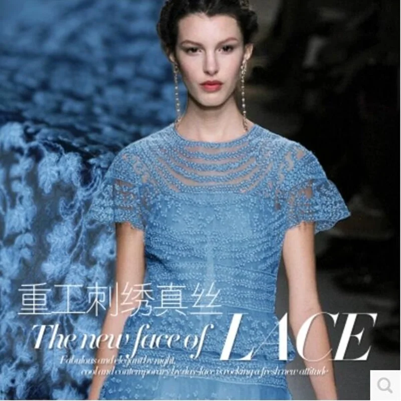 17 лет Тяжелая Весенняя вышивка кружева шелковая ткань платье шарф | Дом и сад