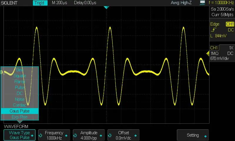 Бренд Siglent SPO SDS2000 серия SDS2104 100MHz 4 канала 480* 800LCD 2GSa/s частота дискретизации 28M длинная память