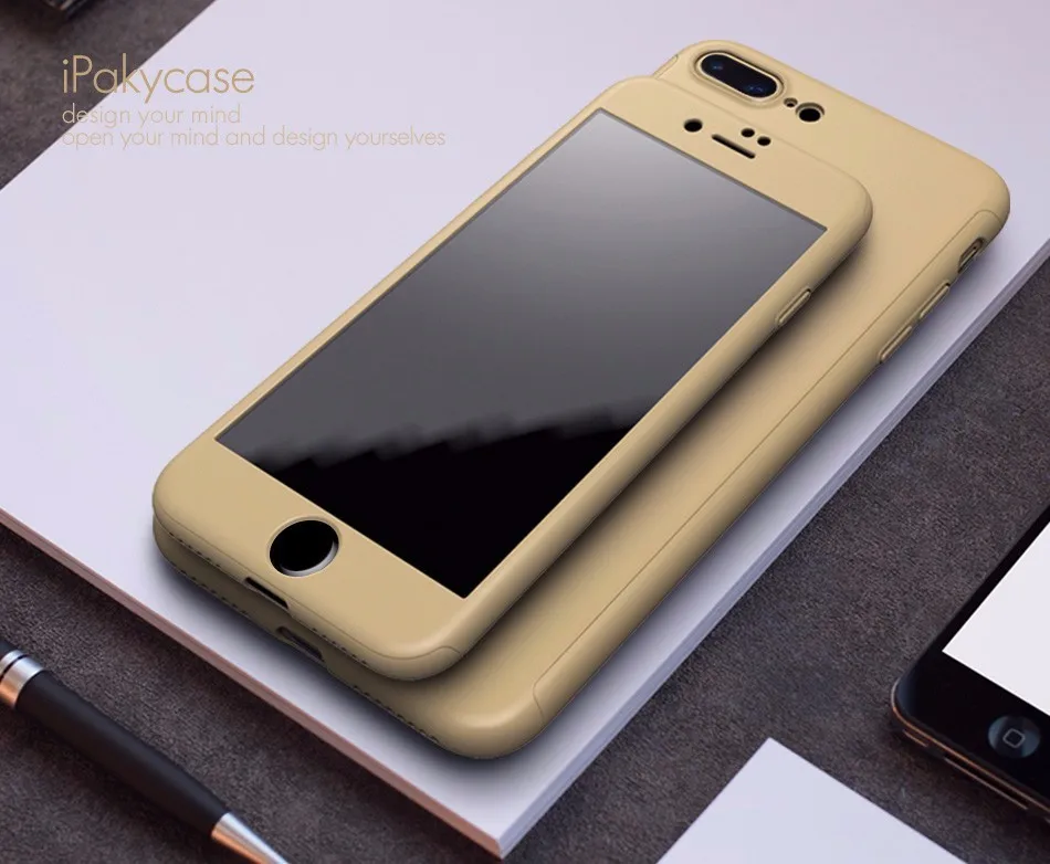 Ipaky для iPhone XS MAX чехол 360 полный защитный Жесткий PC закаленное Flim чехол для iPhone X XR 8 7 6 6s 10 s plus coque чехол s