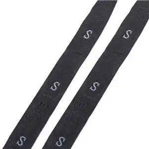 black S DoreenBeads размер этикетки одежда тканые бирки XS-2XL белый черный 32 мм(1 2/") x 12 мм(4/8") 1 рулон(около 400 шт - Цвет: black S