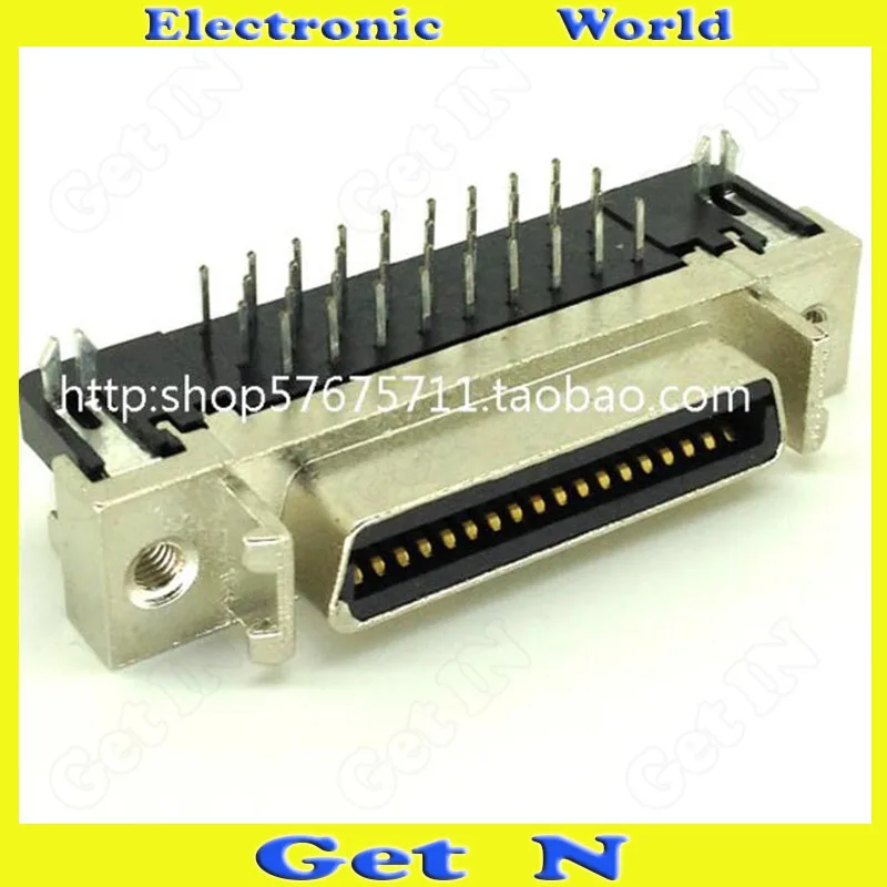 2шт SCSI разъем CN36 Женский Локоть SCSICN36P женский конец 90 градусов адаптер|adapter connector|l