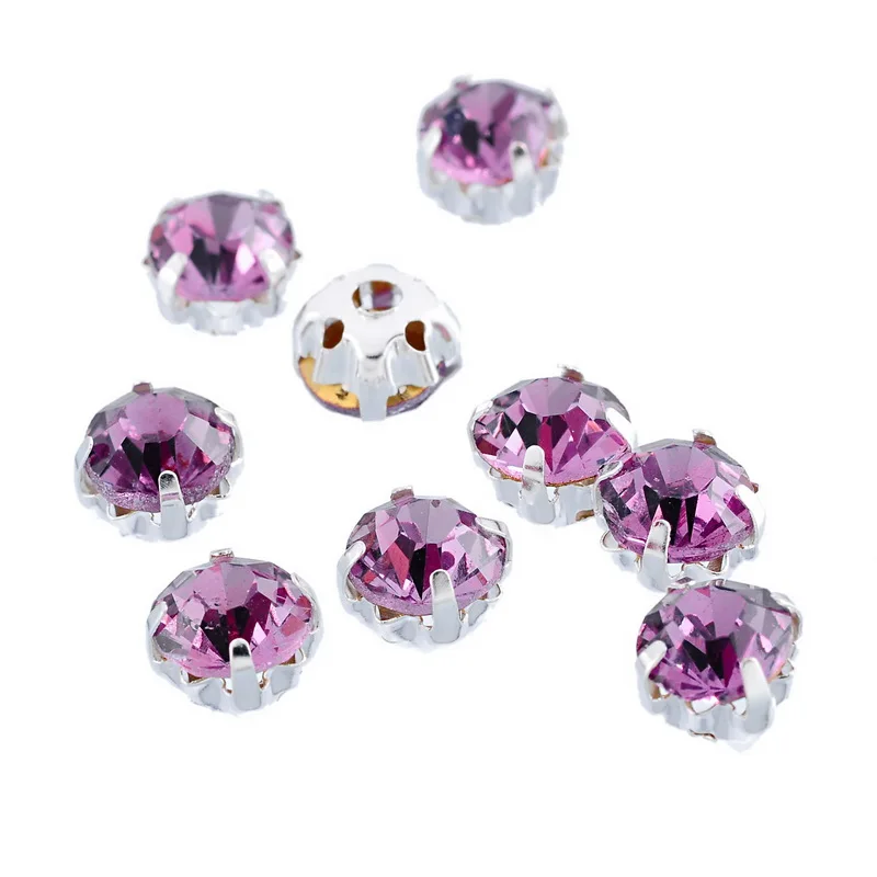 LASPERAL Стразы бусины 50 шт в наборе розовато-Стекло сингл коготь Прозрачный