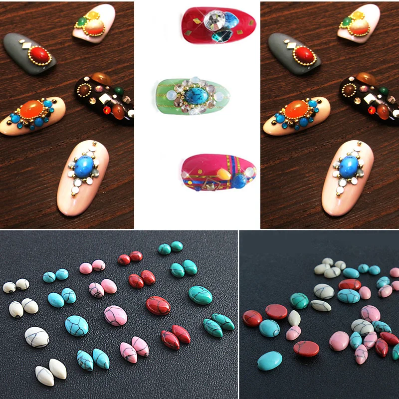 20 шт. Модный японский стиль натуральный камень с трещинами Камень Стразы для