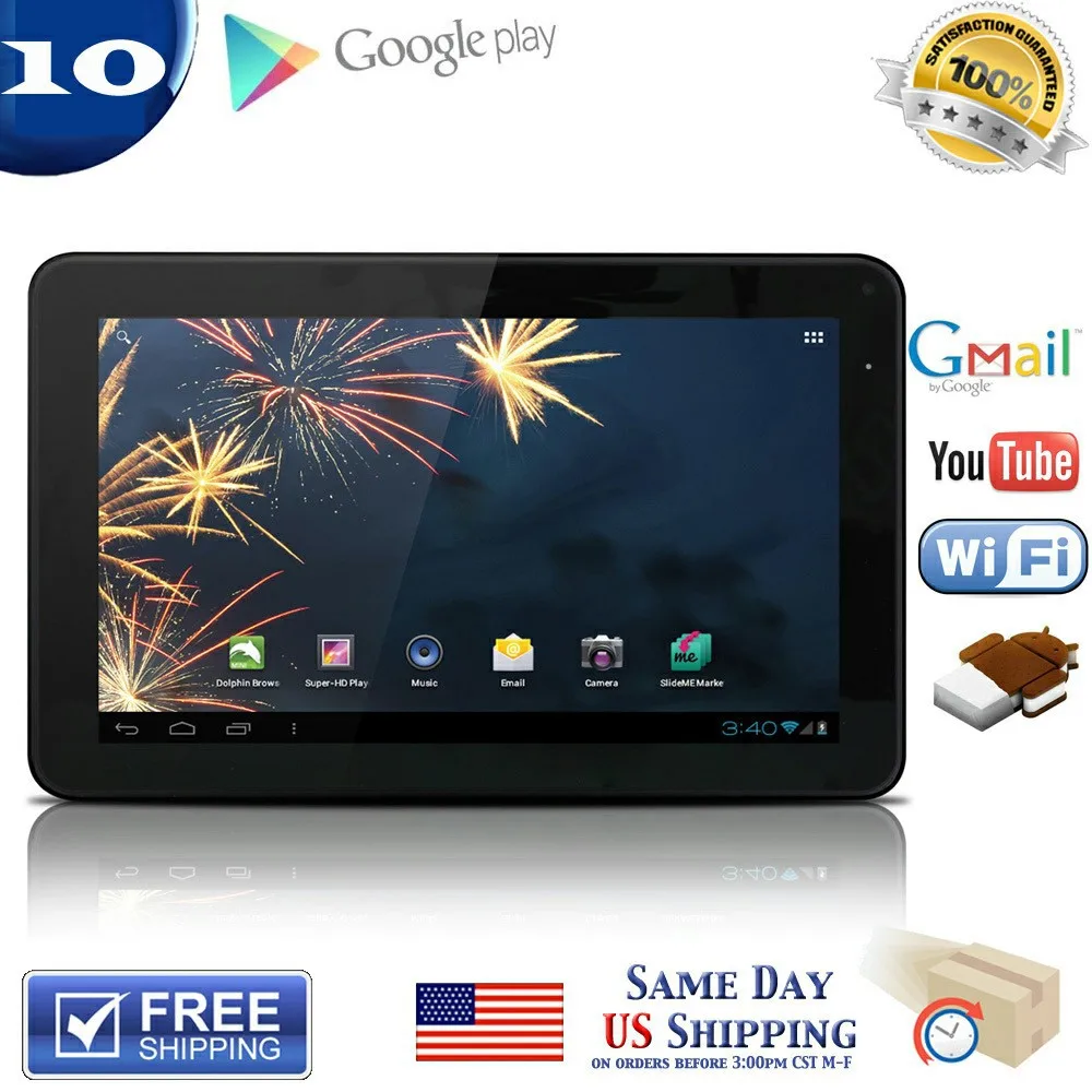 С фабрики 10," Android 4,2 планшетный ПК двухъядерный Allwinner A20 1,2 GHz 8G/1G емкостный сенсорный экран HDMI Wifi веб-камера
