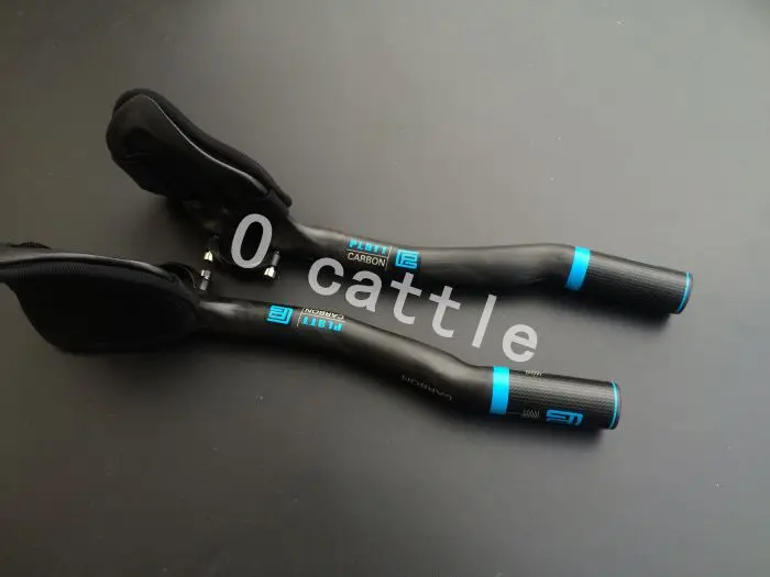 Carbono fibra DE Bicicleta DE estrada o apoio braco resto guiador tt aerobar Triathlon bar Bicicleta guiador pecas - Цвет: Бургундия