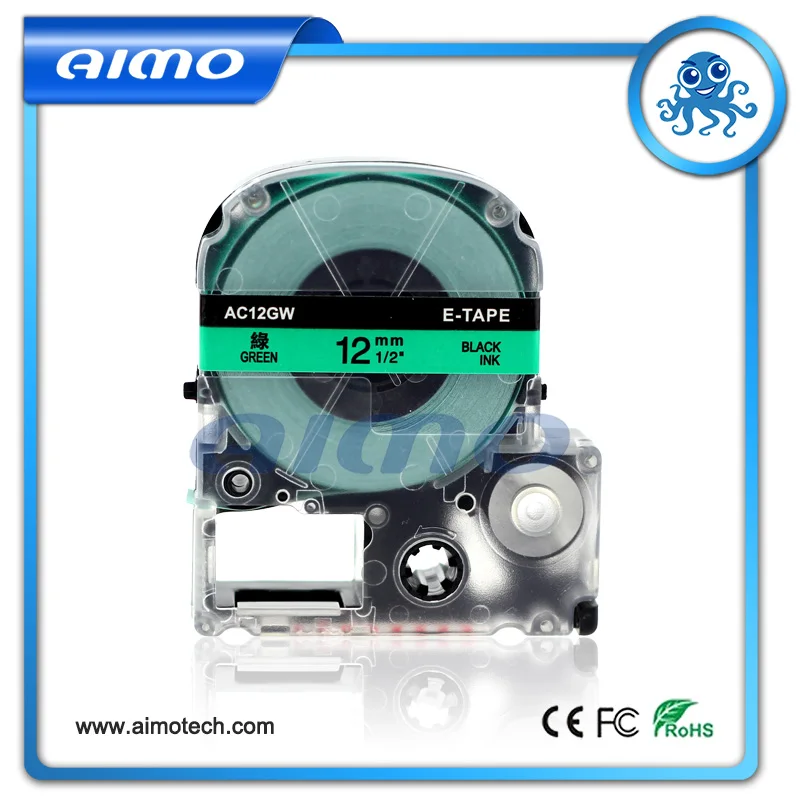 1 pcs 12mm compatible lk-4gbp black on green tape for epson made in china wholesale | Printer Ribbons