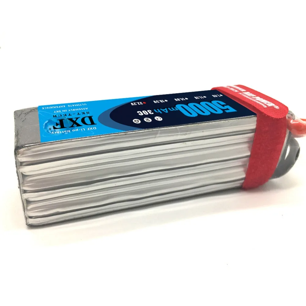 DXF FPV 450 500 7,4 V 11,1 V 14,8 V 18,5 V 22,2 V 5000mAh LiPo аккумулятор с t-разъемом для радиоуправляемого вертолета лодки TRX автомобиля