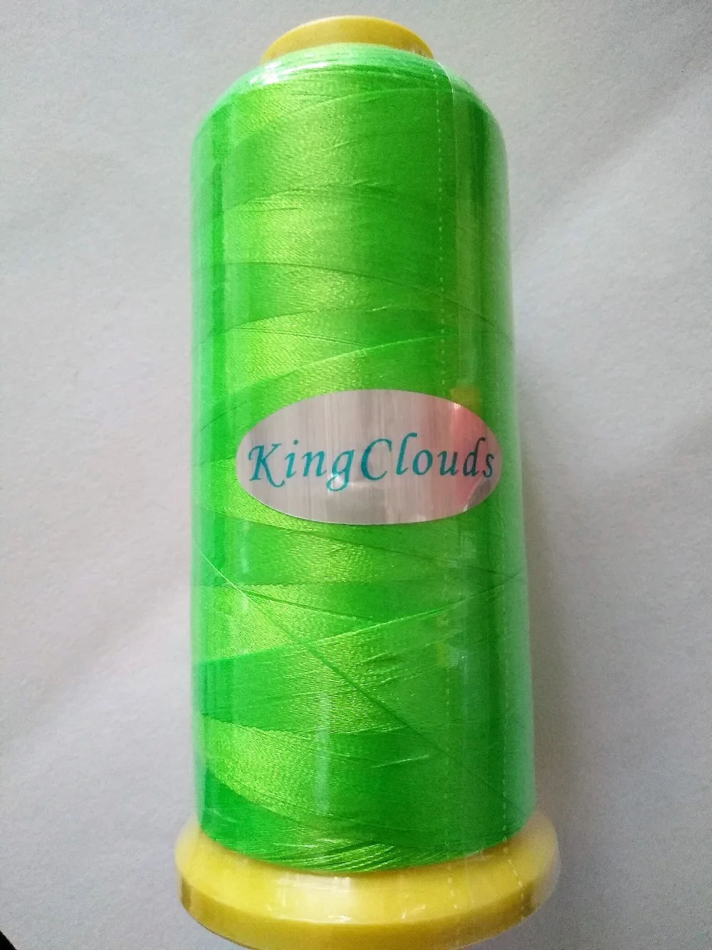 KingClouds Фирменная Новинка 4000 м на конус полиэфирная неоновая Яркая Цветная нить