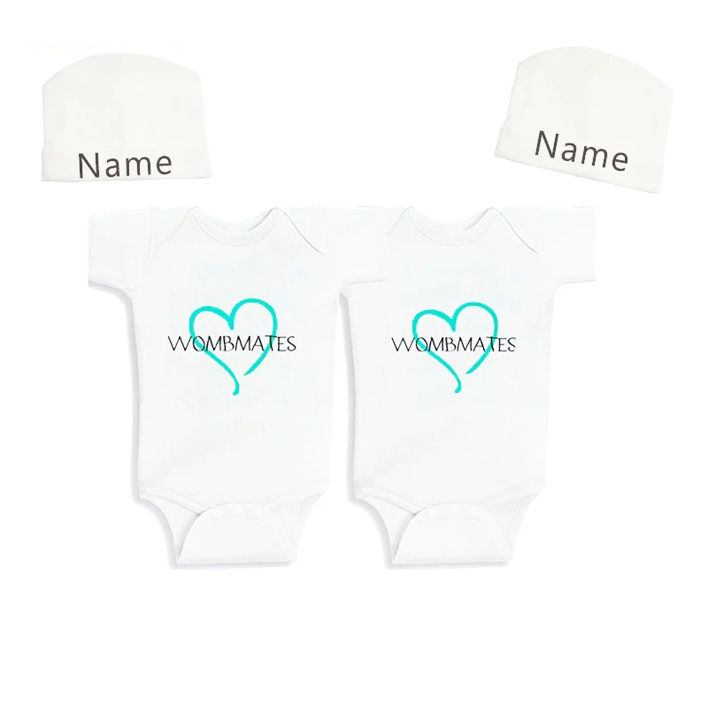 Culbutomind Wombmates/одинаковый комплект из 2 предметов детские рубашки/Боди для