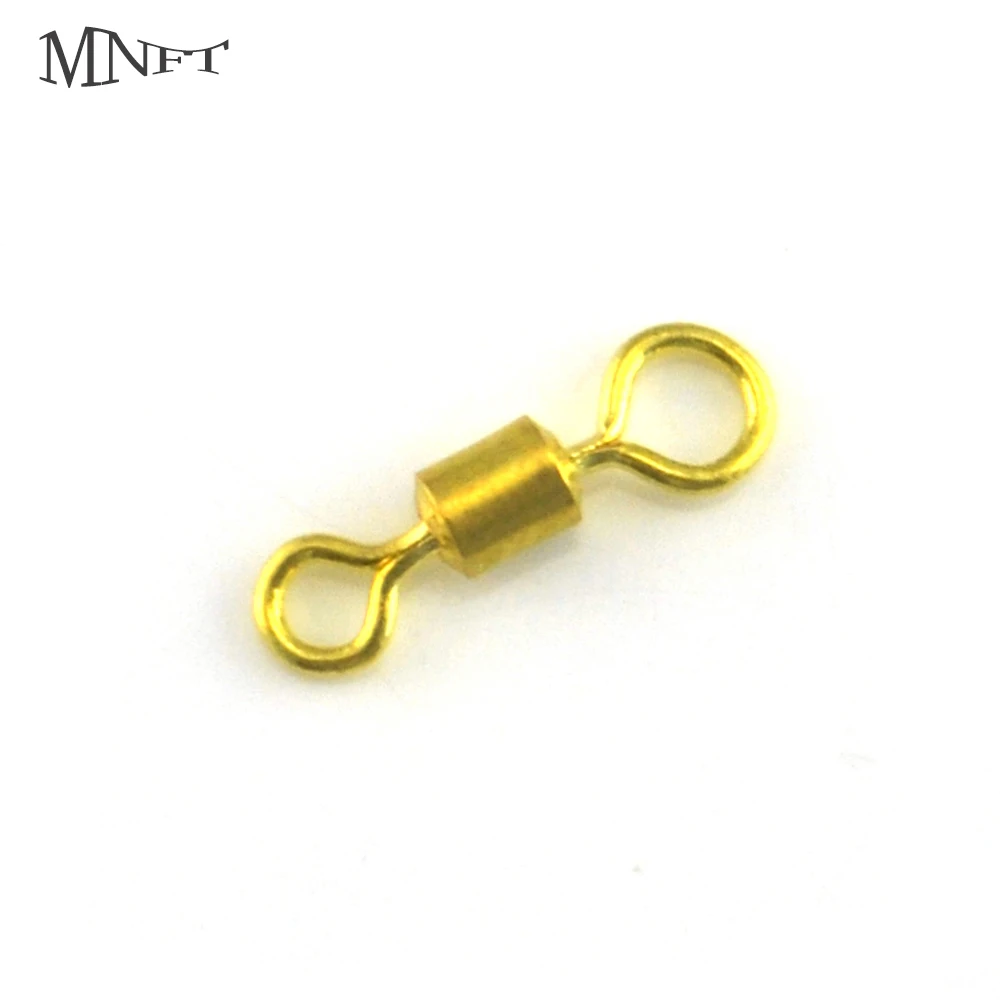 

MNFT 60 шт. золотой цвет рыболовный бочонок Вращающийся Поворотный Зажим для карпа аксессуары для ловли карпа кольца со звеньями смена вертоле...